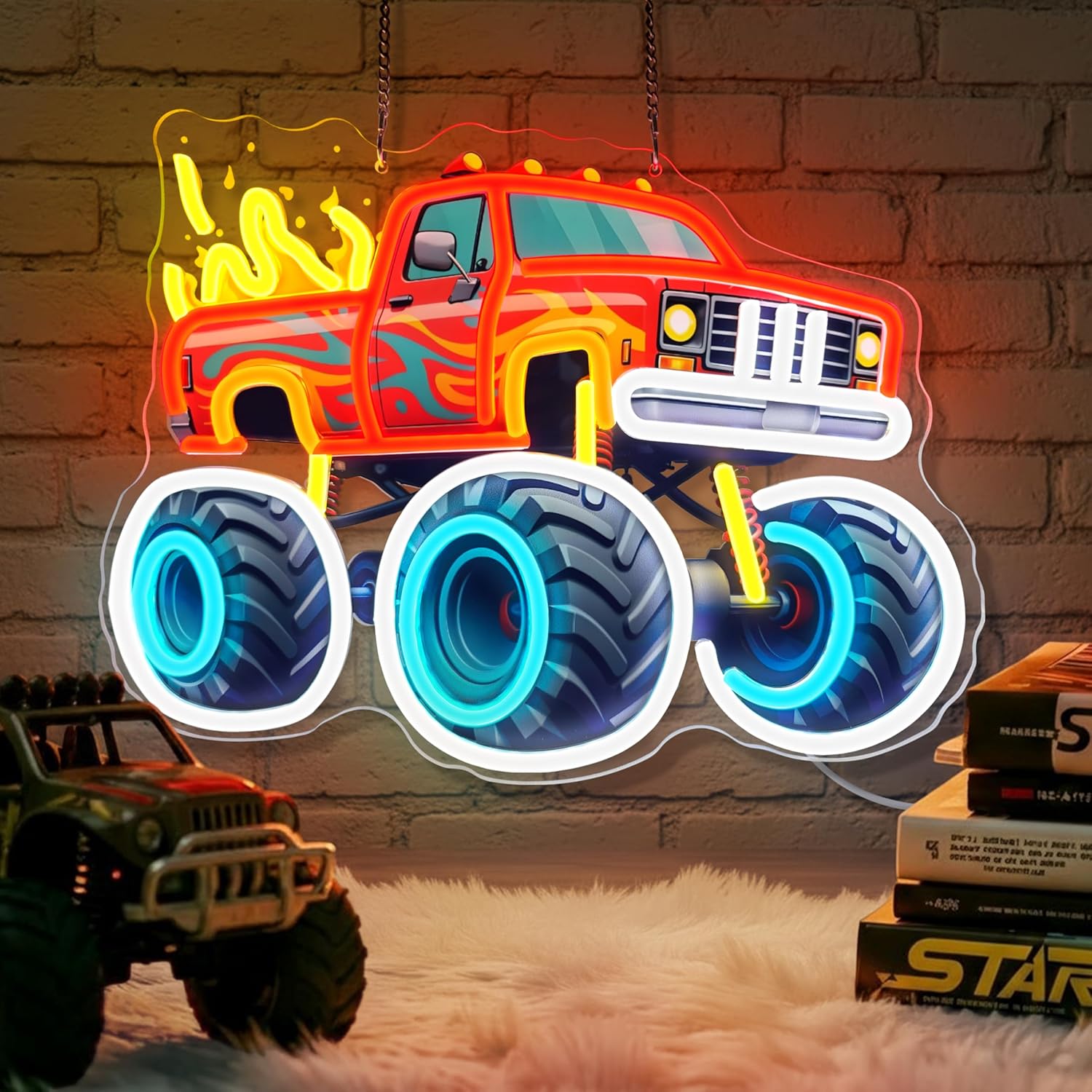 Monster Truck Toddler Boy Room cover photo collage