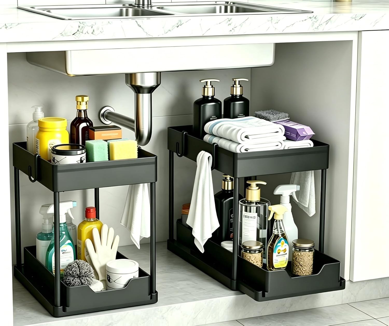 The Secret to Having an Organized Home That Doesn't Look Like a Warehouse cover photo collage