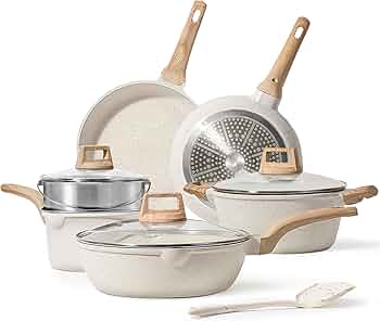 Top 10 Nonstick Pots and Pans Sets cover photo collage