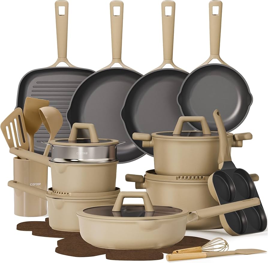 Top 10 Nonstick Pots and Pans Sets cover photo collage