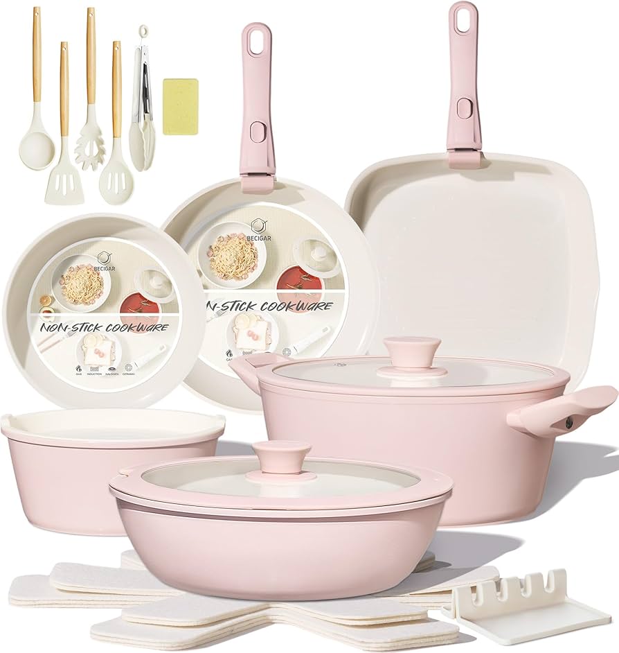 Top 10 Pink Ceramic Pots and Pans cover photo collage