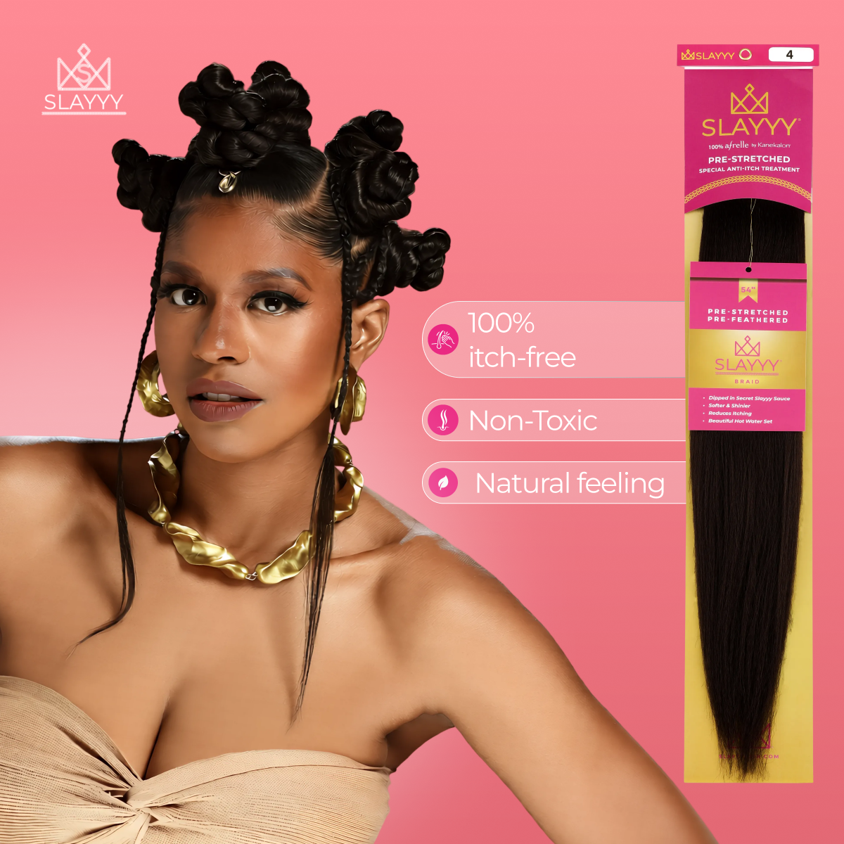 4C Hair Kinky Coily: Non-toxic Hair Extensions & Braiding Hair (Beauty recs) cover photo collage