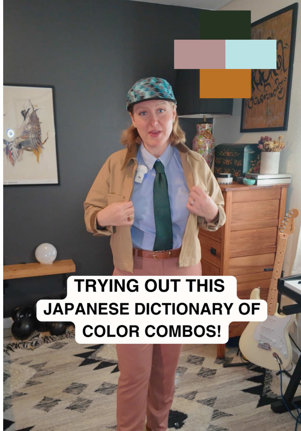 Deep Slate Olive, Nile Blue, Light Brown Drab & Raw Sienna — Here's What A Japanese Color Dictionary Made Me Wear cover photo collage