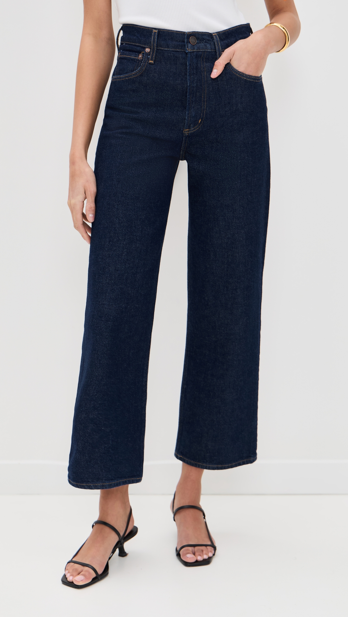 AGOLDE — Ren High Rise Wide Leg Jeans — Dresses