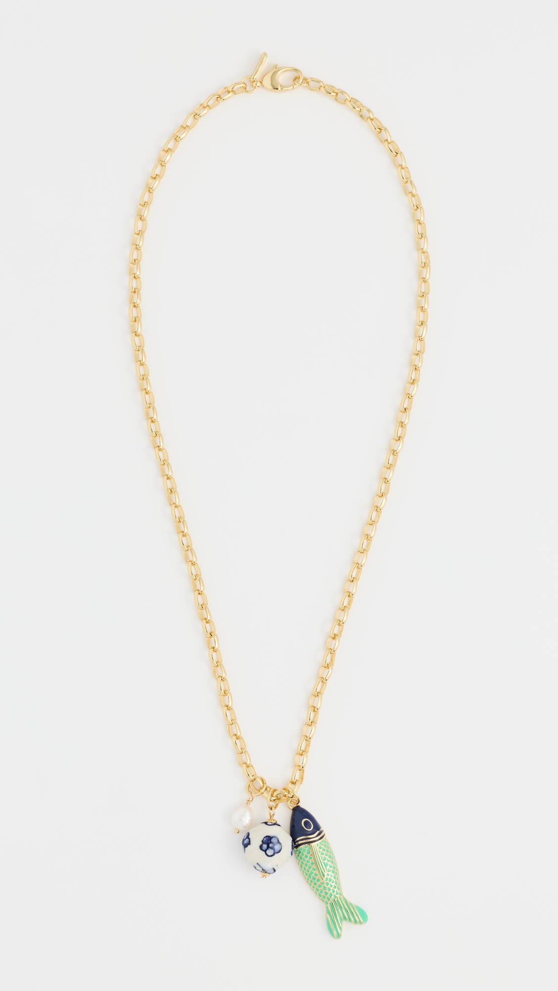 Logan Tay Long Chain Fish Charm Necklace — Jewelry & Accessories