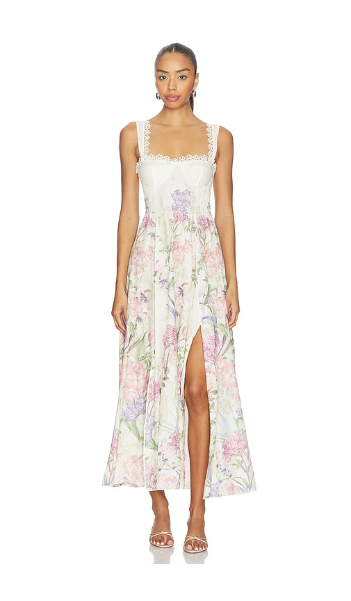 Charo Ruiz Ibiza Crissy Long Dress in Cream Botanic