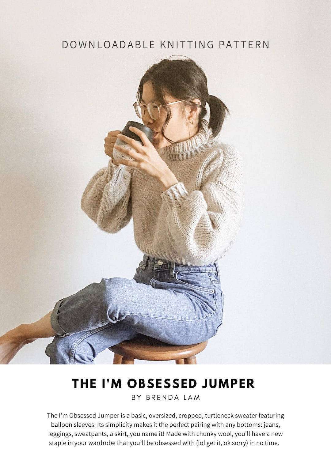 Minimalist Knits: Scandinavian-Inspired Sweater & Cardigan Patterns cover photo collage