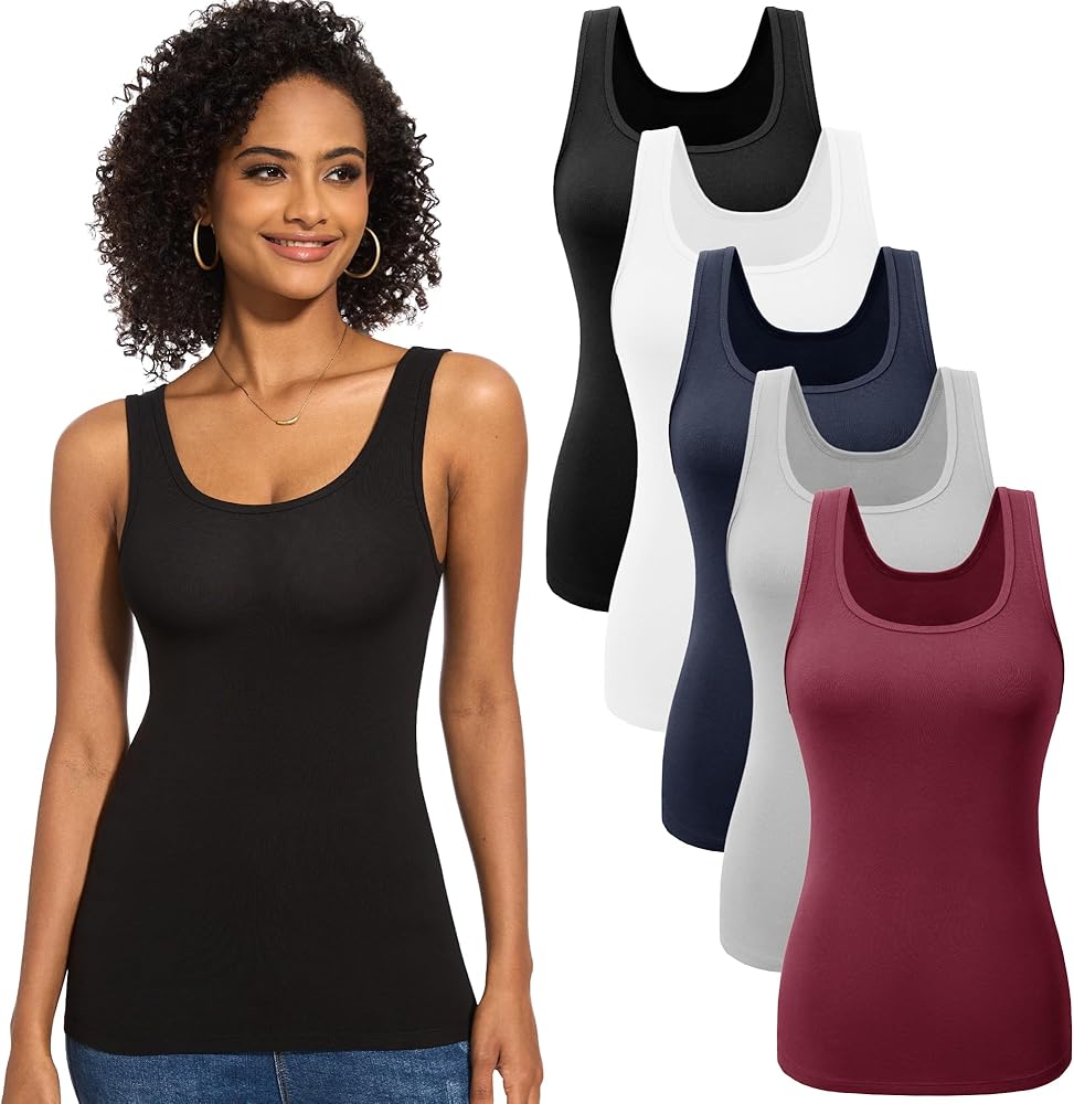 Best Women's Scoop Neck Tank Tops cover photo collage