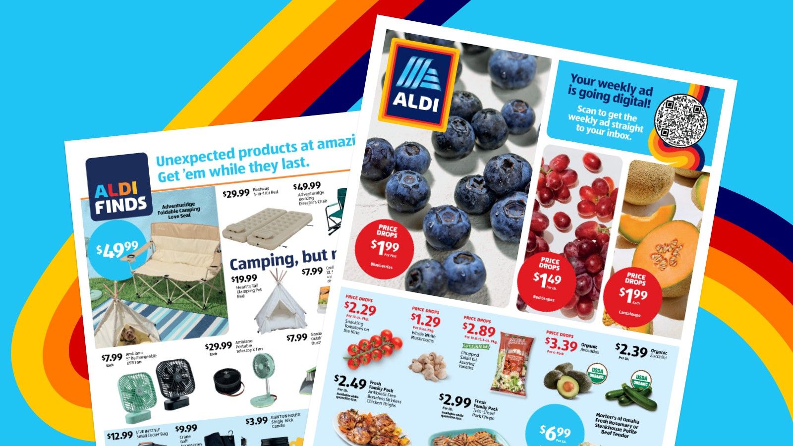 Aldi shopping, save money on groceries cover photo collage