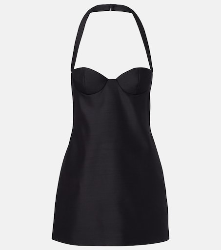 Magda Butrym Halterneck Wool-Blend Bustier Dress