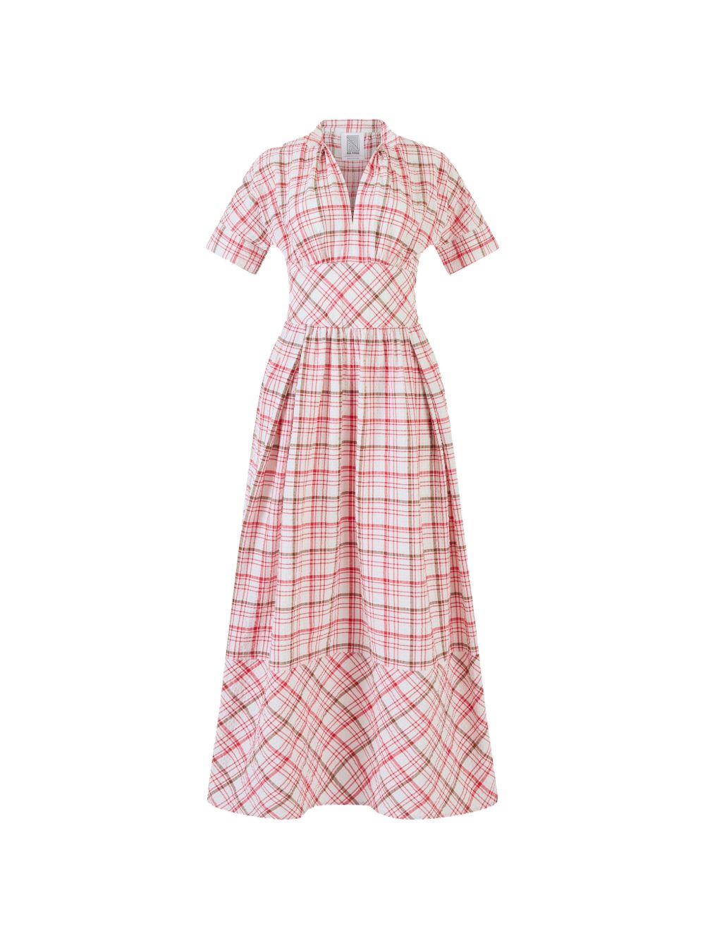 Rosie Assoulin Checked Pleated Dress — statement-occasion