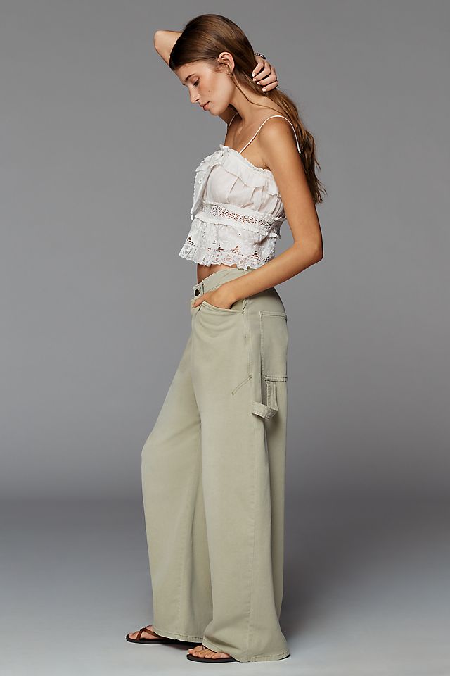 Kayden Chino High Rise Barrel Pants by Pilcro