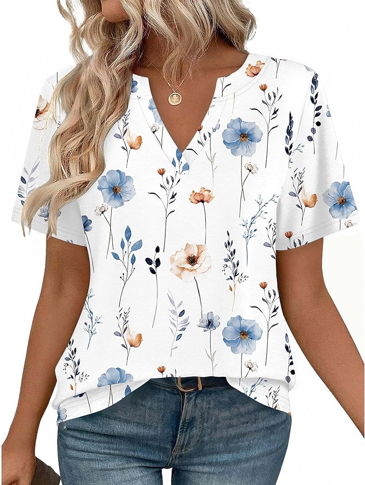 Cute 3/4 Sleeve Floral Work Blouses cover photo collage