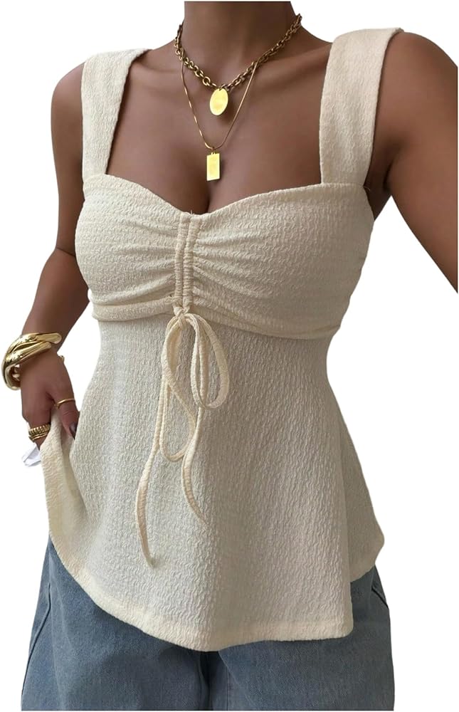 Top 10 Ruched Cap Sleeve Summer Tees cover photo collage