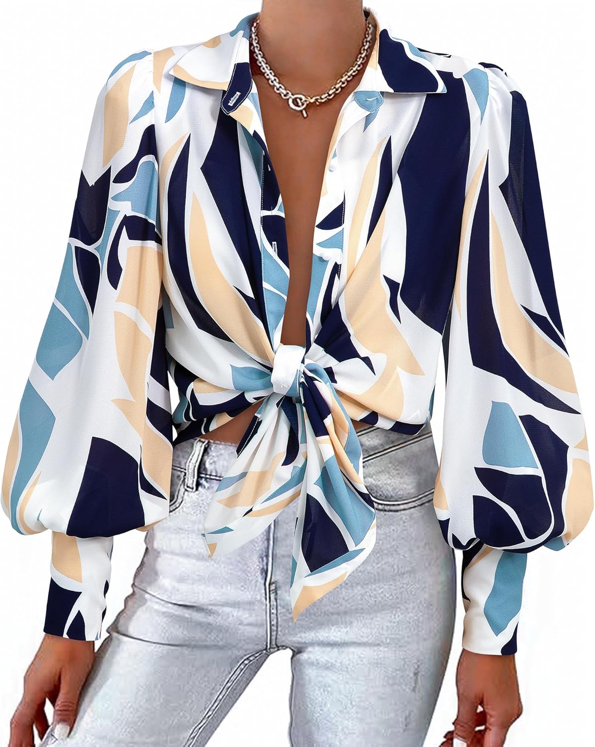 Top 10 Women's Floral Button Down Shirts cover photo collage