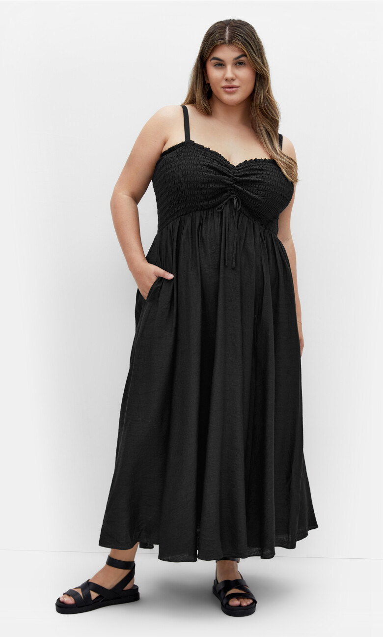 City Chic Maui Smocked Maxi Sundress