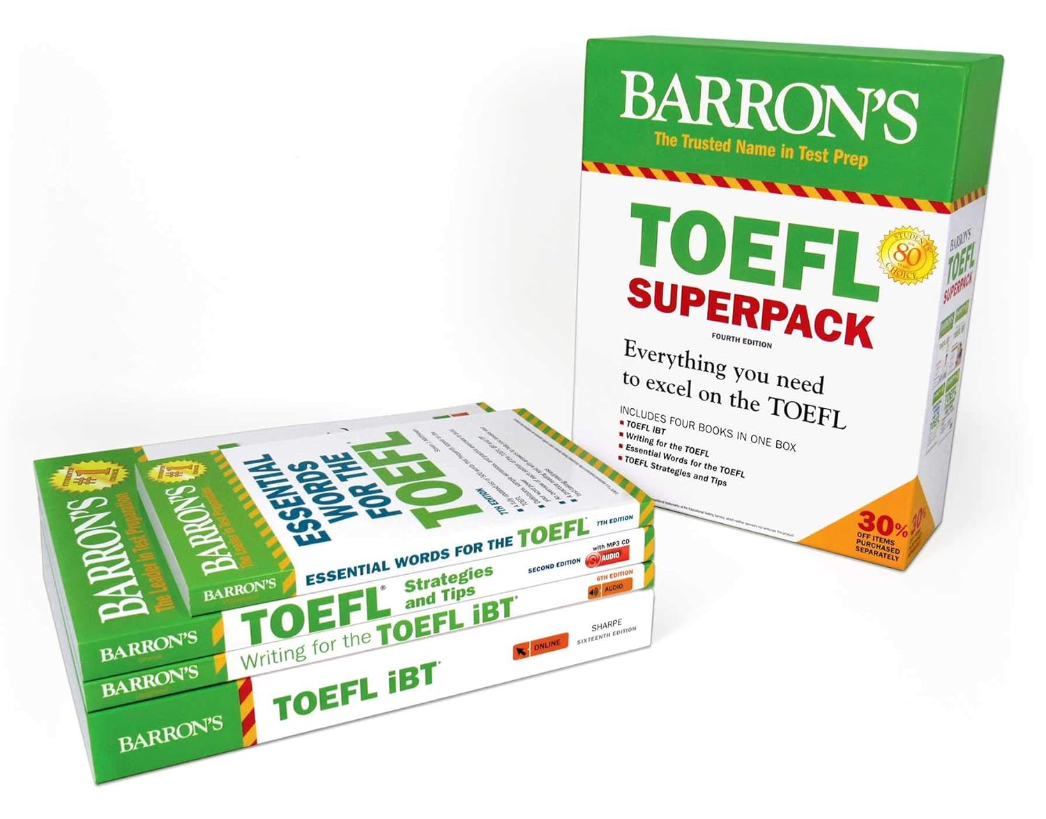 Save & Read - TOEFL iBT Superpack: 4 Books + Practice Tests +