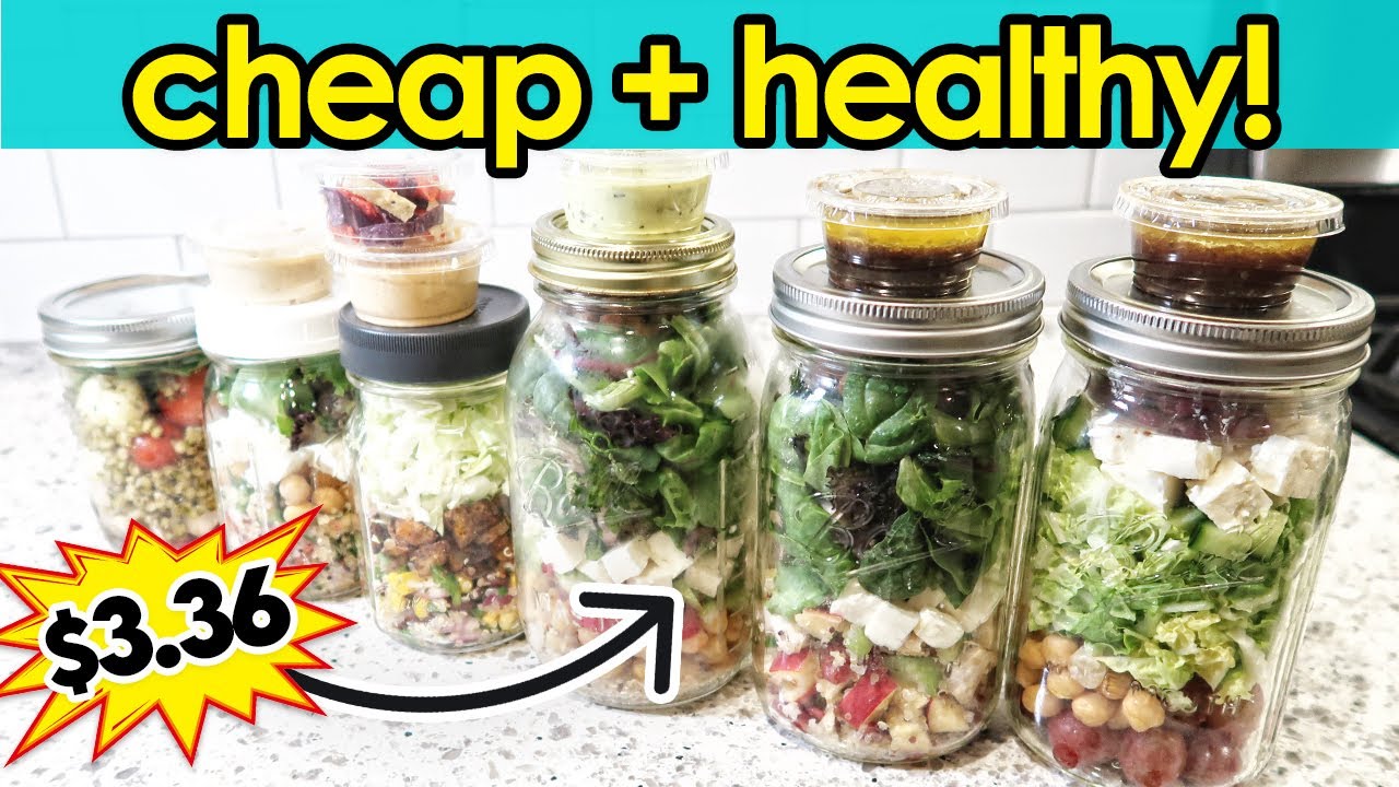 🥗Everything you need to make salad in a jar! cover photo collage