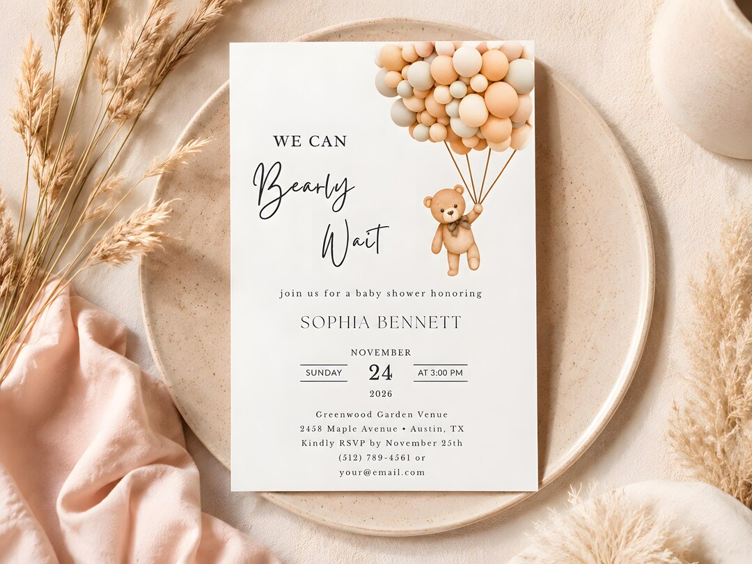 Baby Shower Invitation Editable Templates cover photo collage