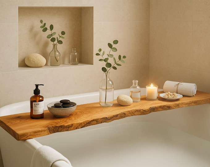 Moody Boho Bathroom on a Budget cover photo collage