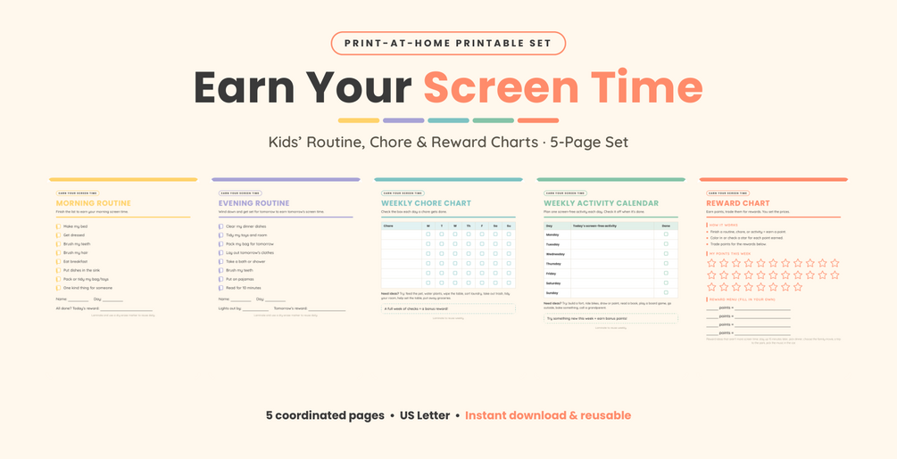 Raising Screen-Smart Kids: Routines, Rewards & Screen-Free Activities cover photo collage