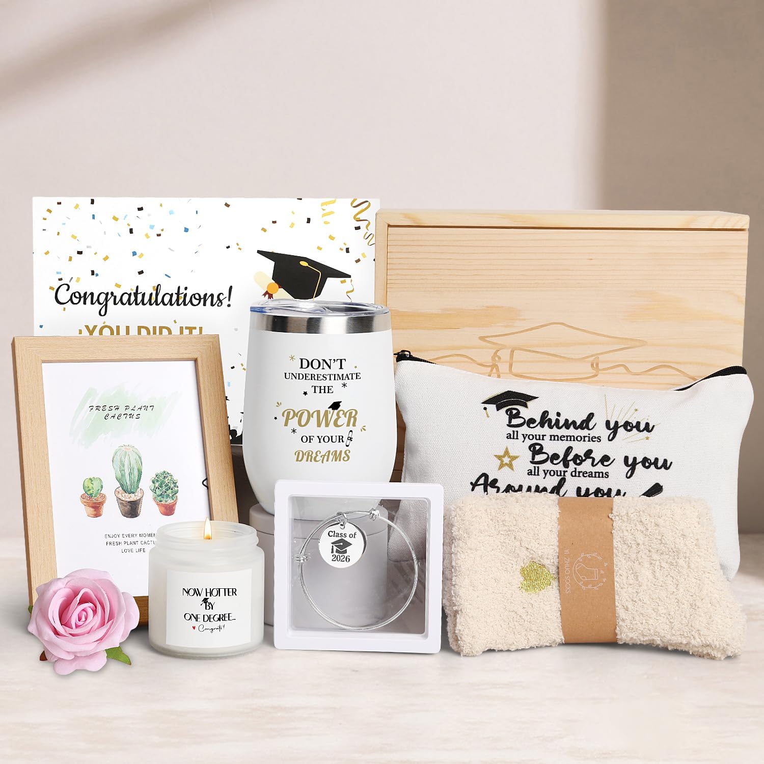 Graduation 2026 — Viral Amazon Grad Gifts, Party Decor, Caps & Gowns Outfits, Dorm Prep & Keepsake Money Holders (100 Must-Haves for the Class of 2026) cover photo collage