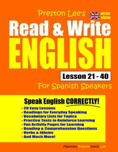 Free PDF - Companions to Preston Lee's Read & Write English Lesson 1 - 40 For Spanish Speakers (Preston Lee's English For Spanish Speakers) cover photo collage