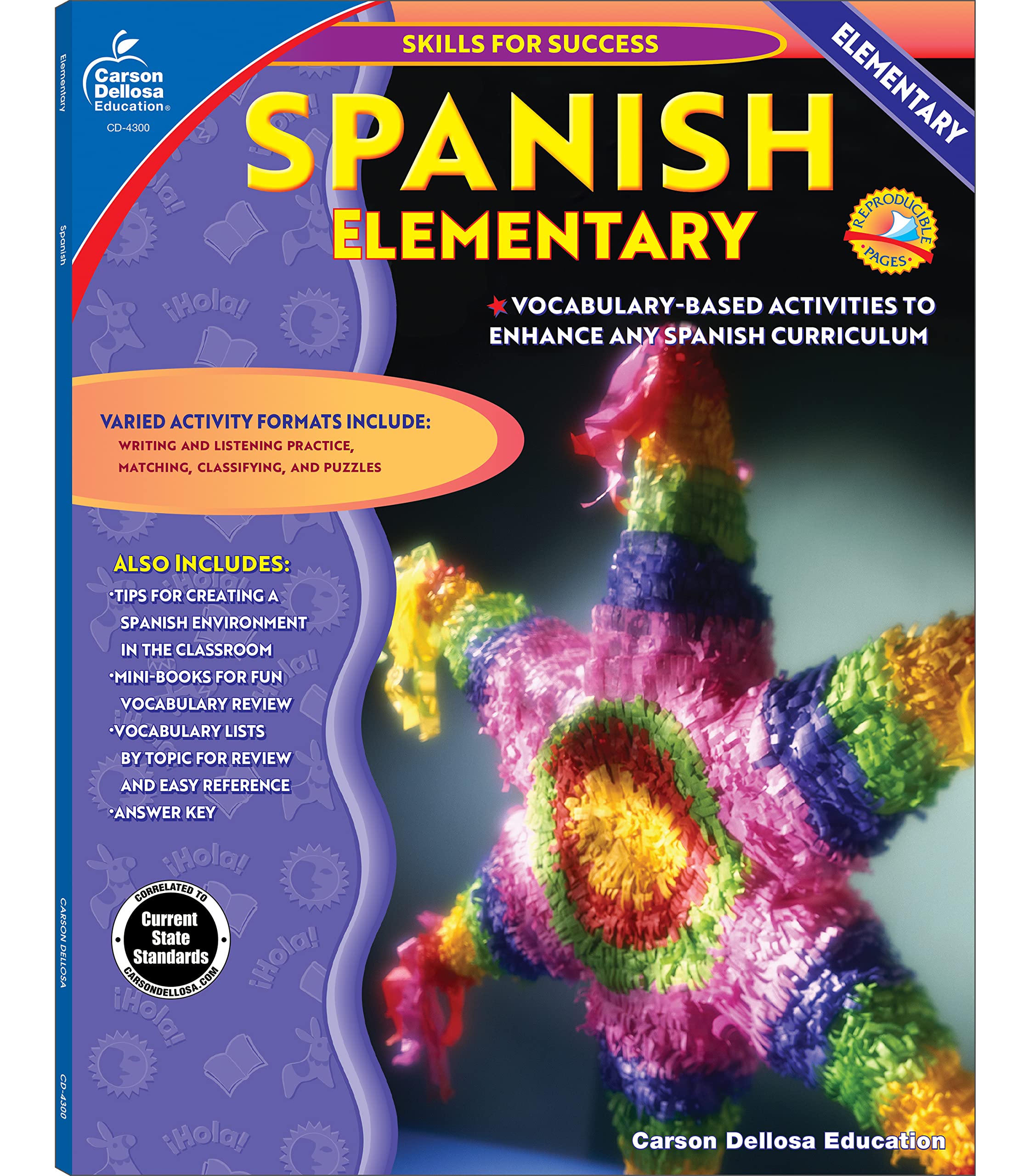 Save & Read - Carson Dellosa Skills for Success Spanish Workbook, Parts of Speech, Grammar, Sentence Building Skills, and More, Middle and High School Classroom or Homeschool Curriculum cover photo collage