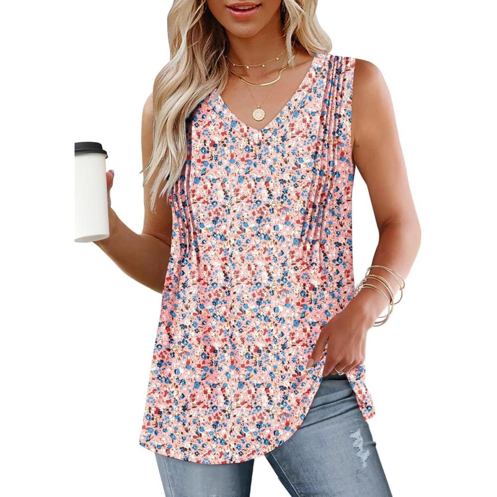 V-Neck Summer Tanks Women Reach For on the Hottest Days cover photo collage