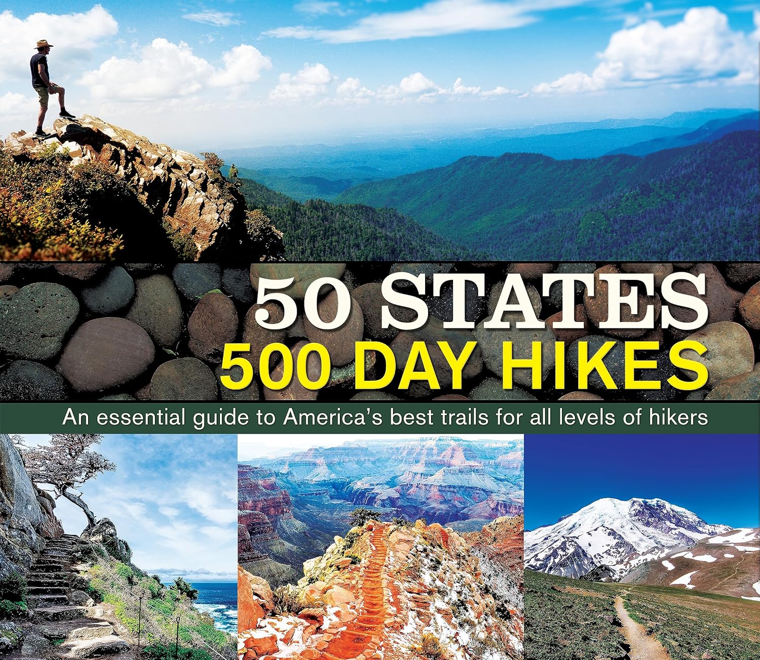 Read Online - 50 States 500 Day Hikes: An Essential Guide to America's Best Trails for All Levels of Hikers cover photo collage