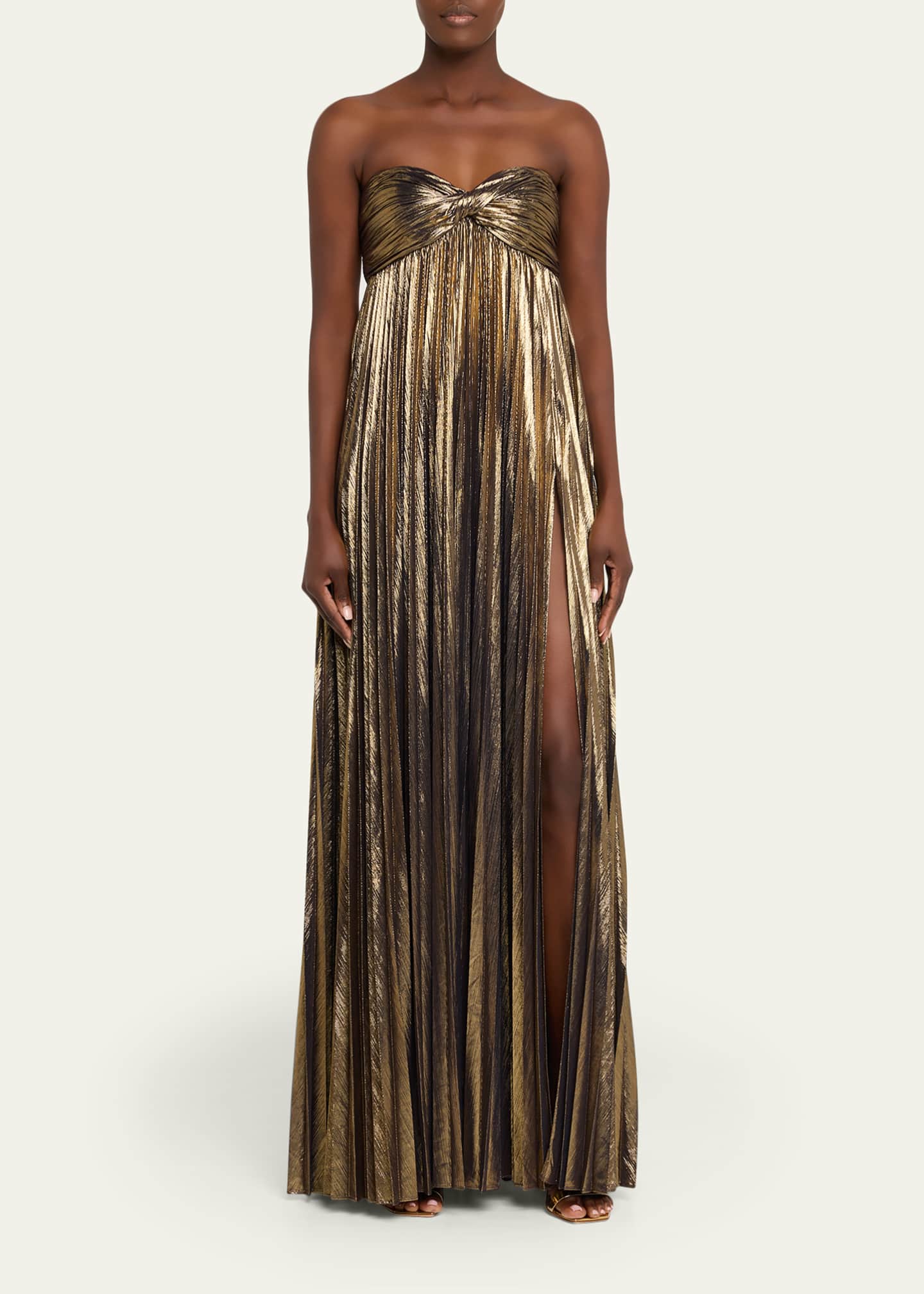 paros maxi dress pleated gold dupe Wedding Guest Best Edit Dress ivory