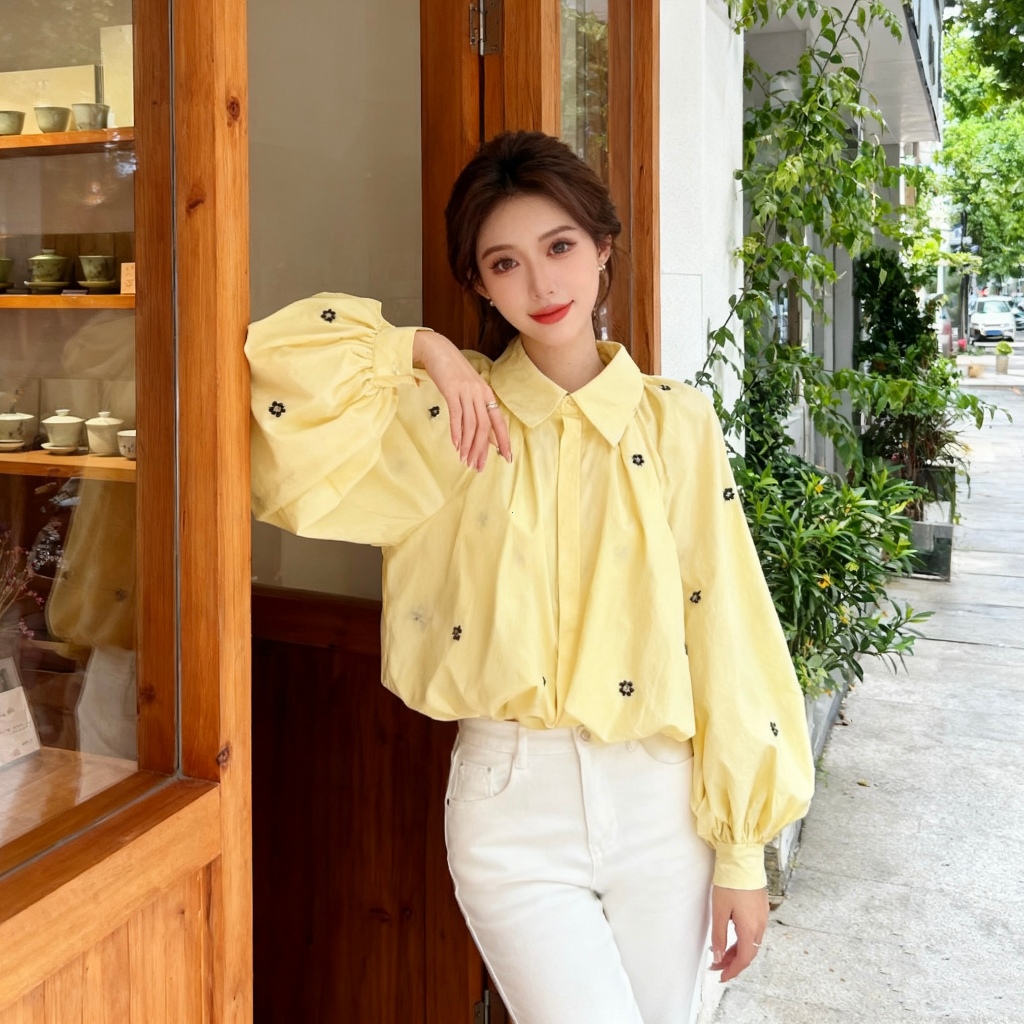 Kumpulan blouse yellow butter yang nyaman dan aesthetic untuk dipake buat pergi-pergi atau pas ngumpul bareng keluarga. cover photo collage