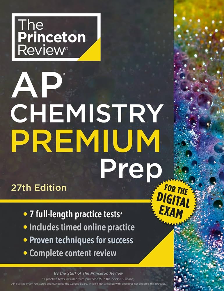 Free PDF - Companion resources for Princeton Review AP Chemistry Premium Prep, 27th Edition: 7 Practice Tests + Digital Practice Online + Content Review (College Test Preparation) cover photo collage