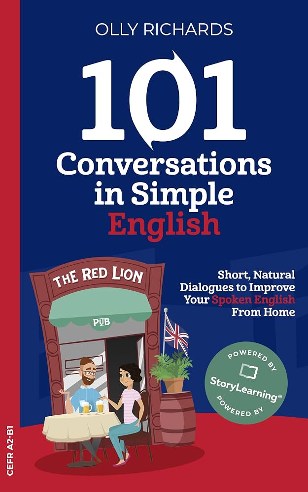 Download - 101 Easy English Conversations: Simple English Dialogues with Questions for ESL Beginners companion speaking practice cover photo collage