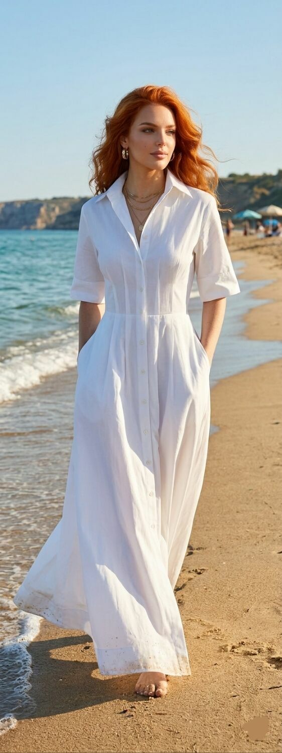 What to Wear to the Beach: Coastal Aesthetic Summer Linen & White Dresses cover photo collage