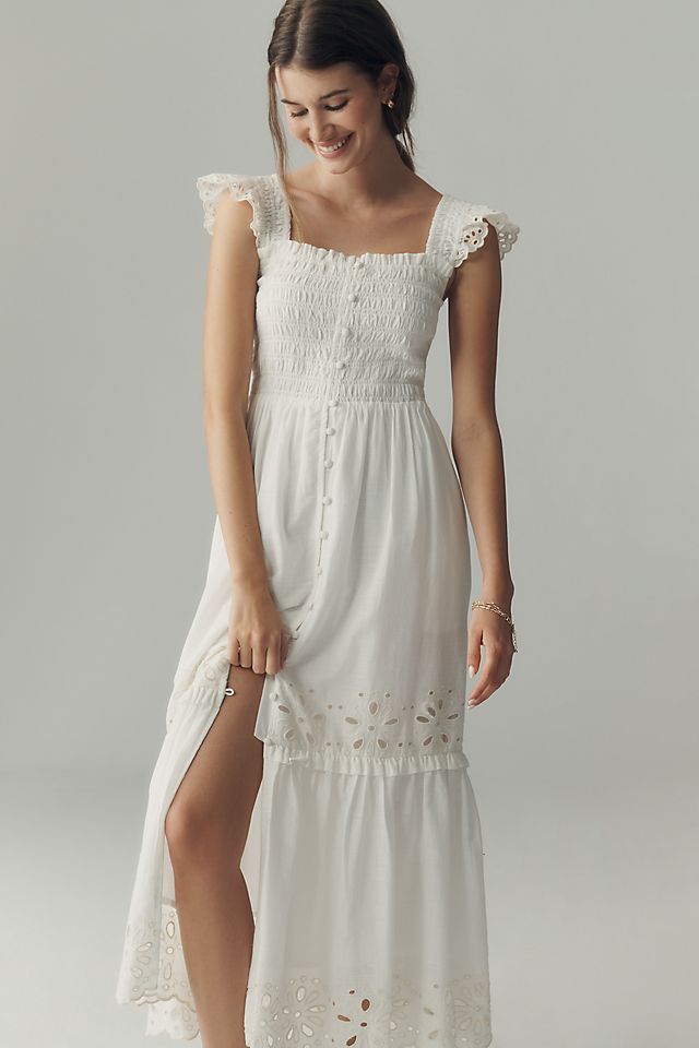 Peregrine Eyelet Midi Dress