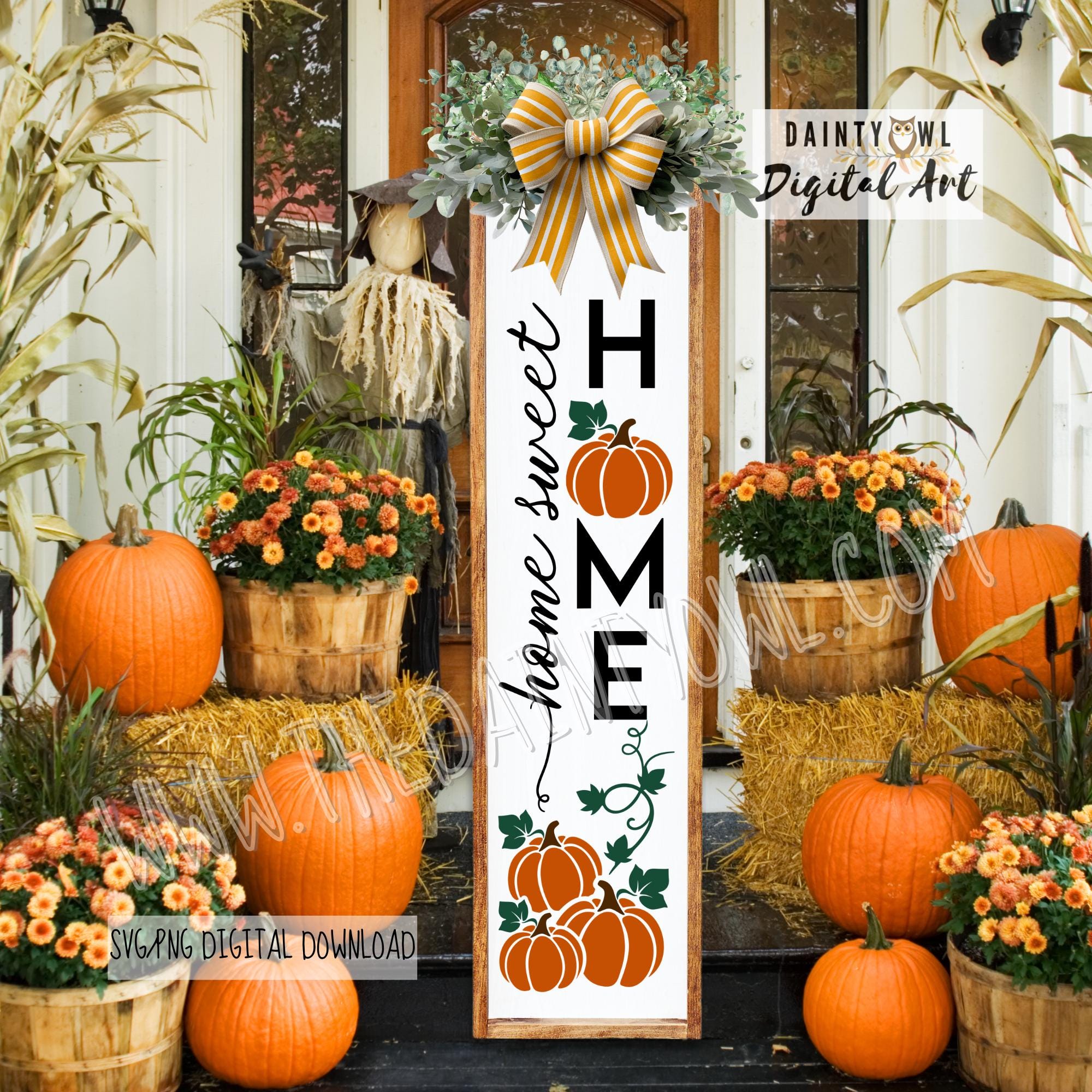 Fall and Winter outdoor decorations cover photo collage