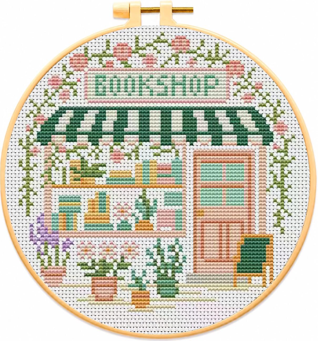 ESSENTIALS FOR THE BEGINNER CROSS STITCHER + NEEDLEPOINTER cover photo collage