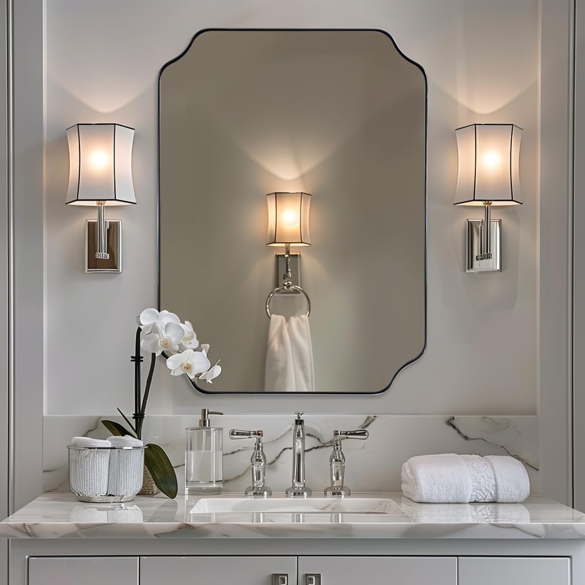 Classic Guest Bathroom Decor cover photo collage