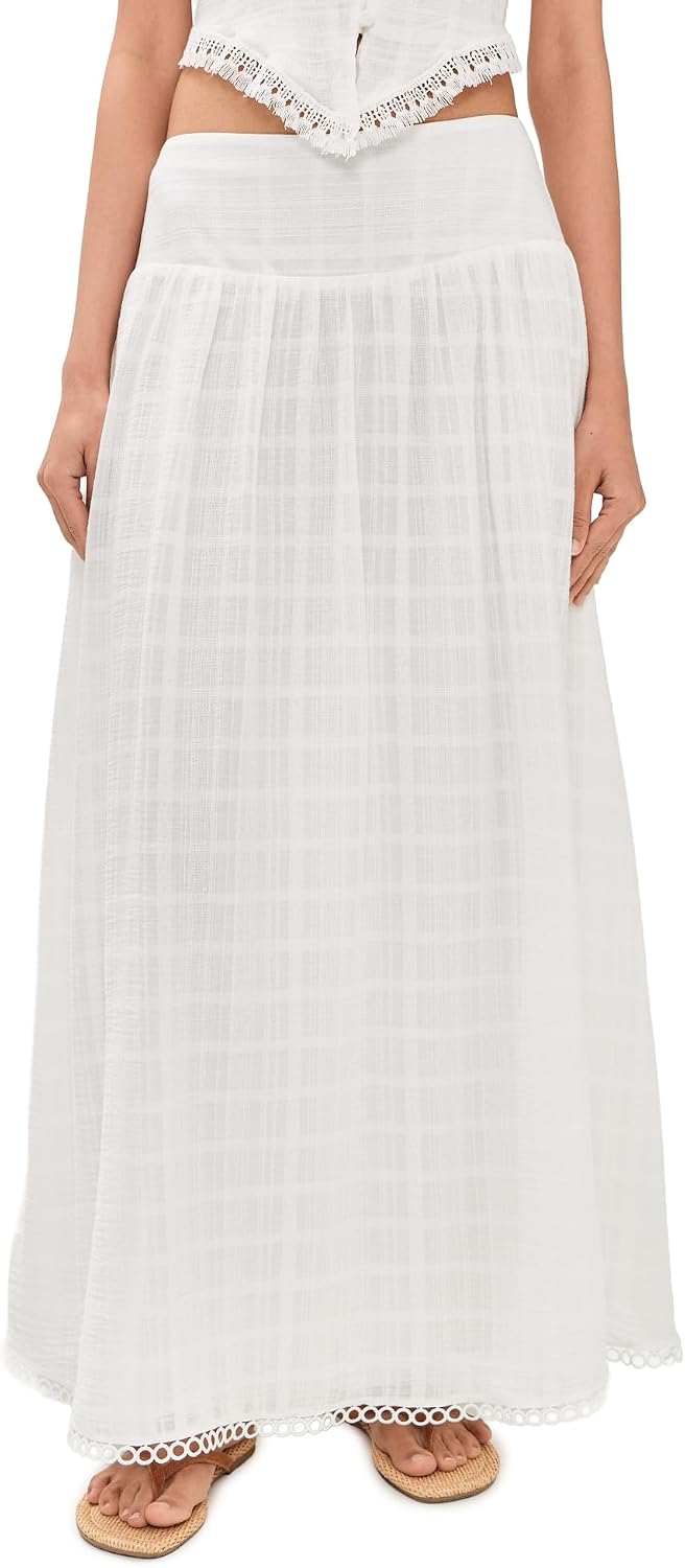 White Maxi Skirt Outfit cover photo collage