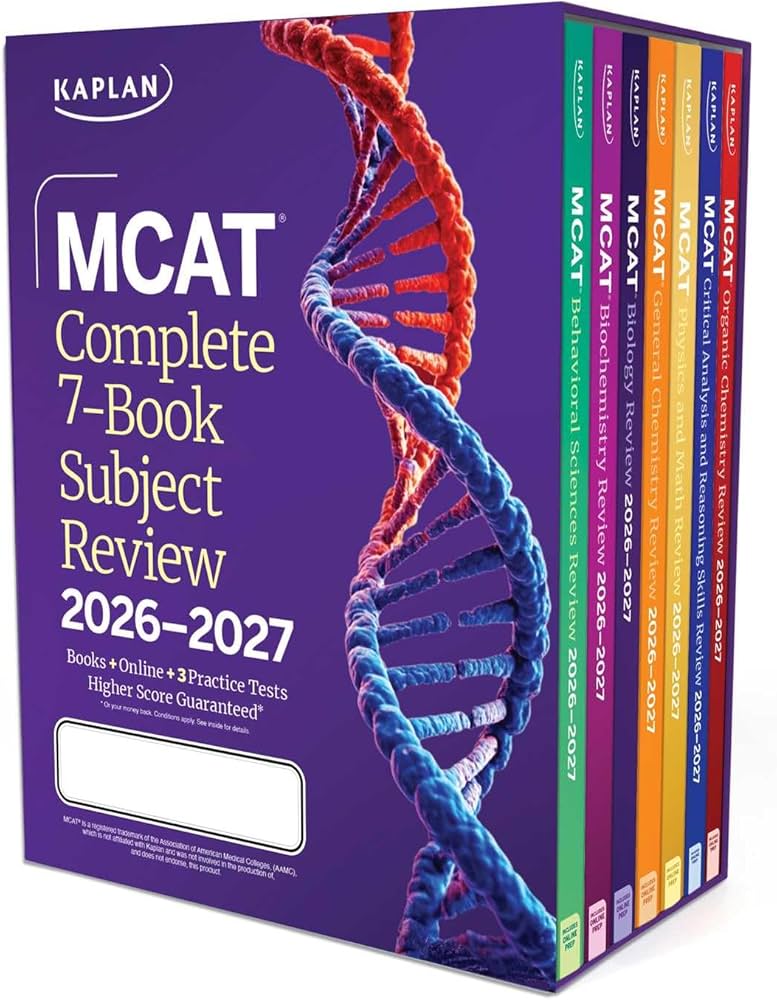 Save & Read - MCAT Complete 7-Book Subject Review 2026-2027, Set Includes Books, Online Prep, 3 Practice Tests (Kaplan Test Prep) intensive prep collection cover photo collage