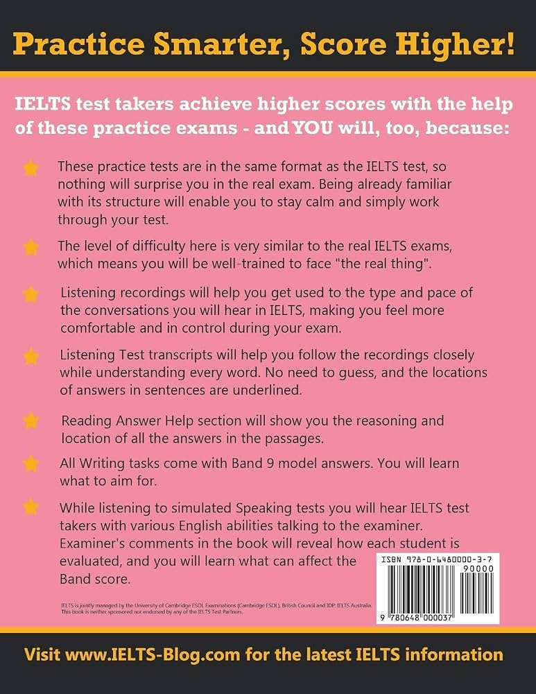 Read Free - IELTS 5 Practice Tests, General Set 2: Tests No. 6 - 10 (High Scorer's Choice Book 4) companion study collection cover photo collage