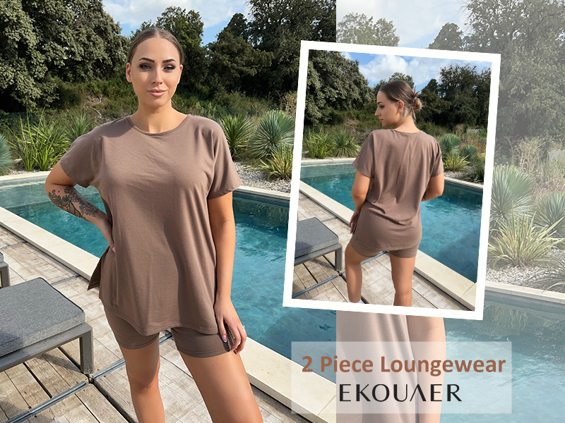 Oversized Tee and Biker Short Sets for Easy, Cool Looks cover photo collage