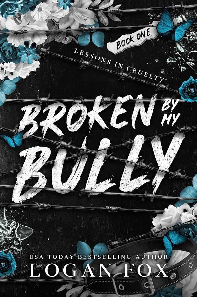 Save & Read - Broken by my Bully: A Dark Why Choose MMF/MFM Romance (Lessons in Cruelty Dark Academia series Book 1) dark academia menage reads cover photo collage
