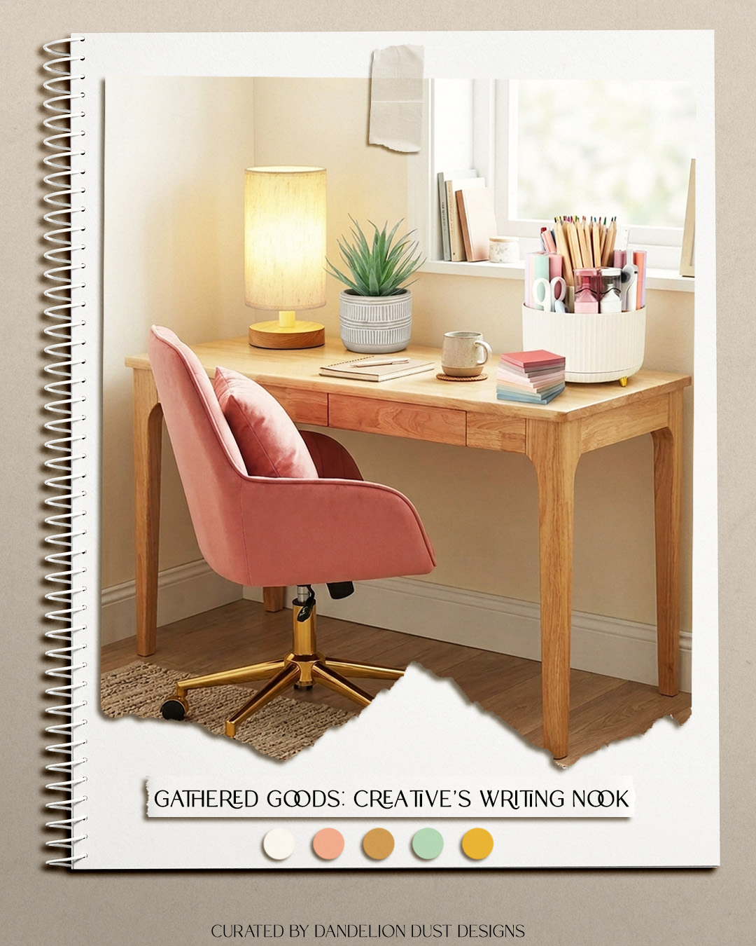 Gathered Goods: Creative's Writing Nook cover photo collage