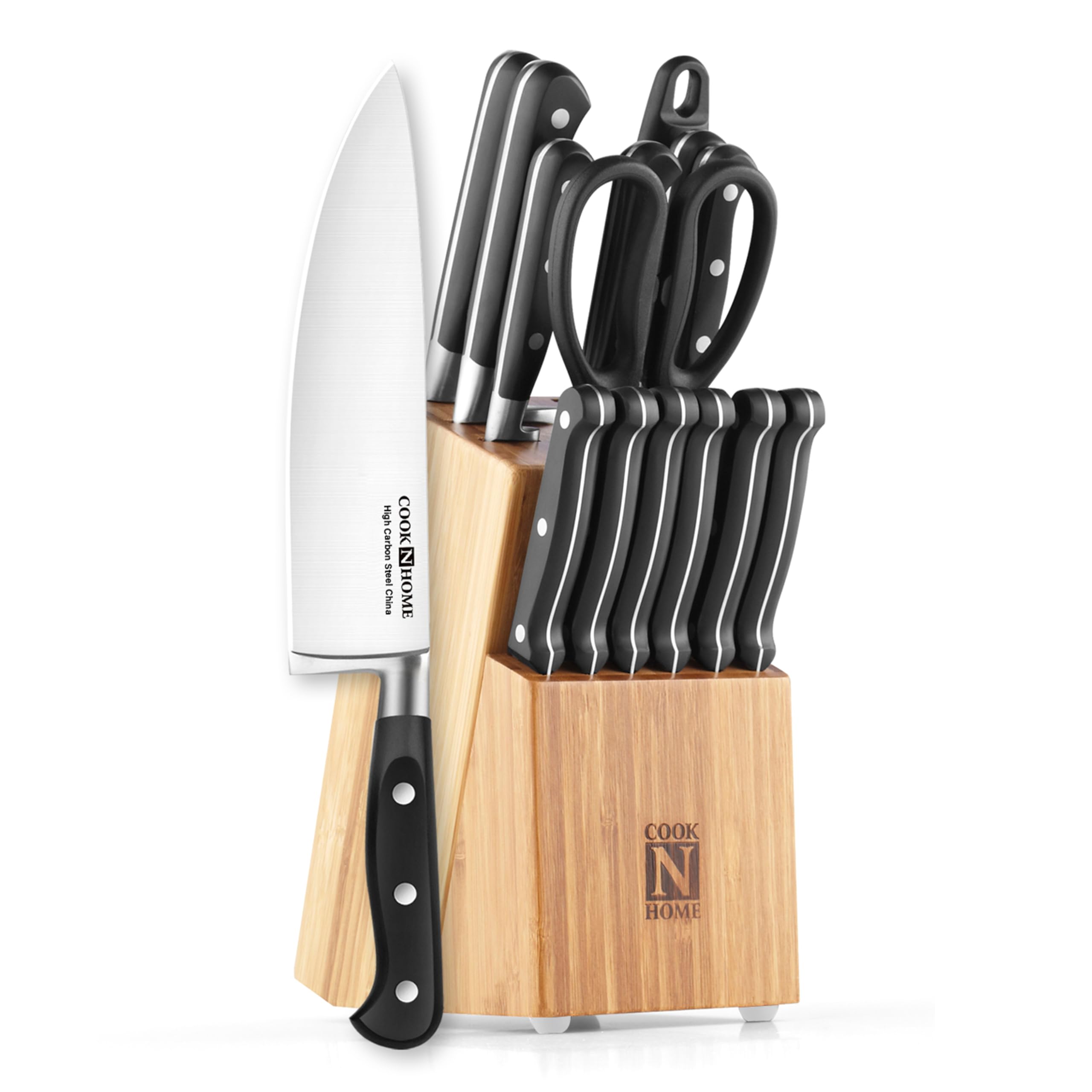 Top 10 Kitchen Knife Sets with Block cover photo collage