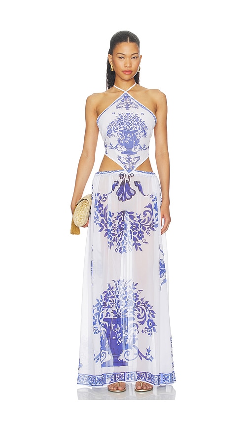 Bananhot Riley Maxi Dress in blue matera