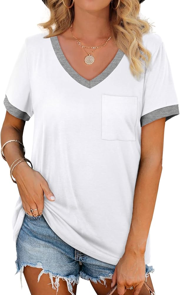Cute V-Neck Tees That Go With Literally Everything cover photo collage