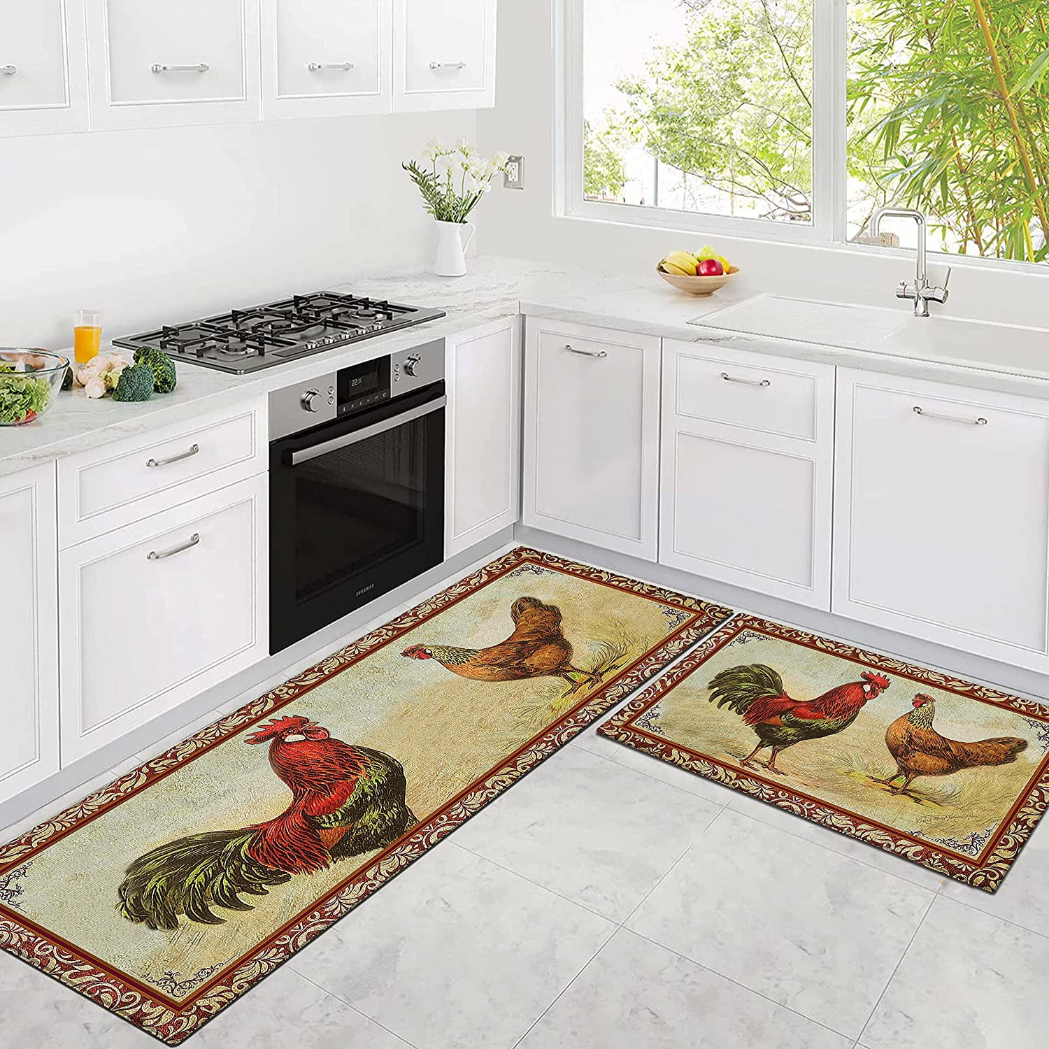 Chicken kitchen decorations cover photo collage