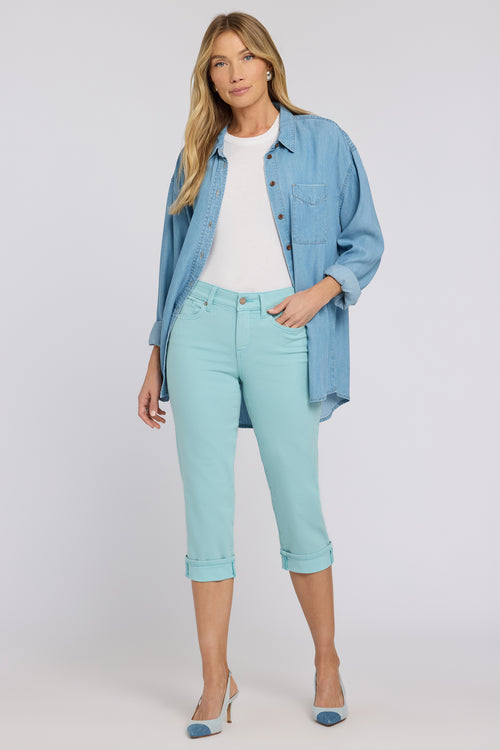NYDJ Marilyn Cool Embrace® Cuff Crop Straight Leg Jeans